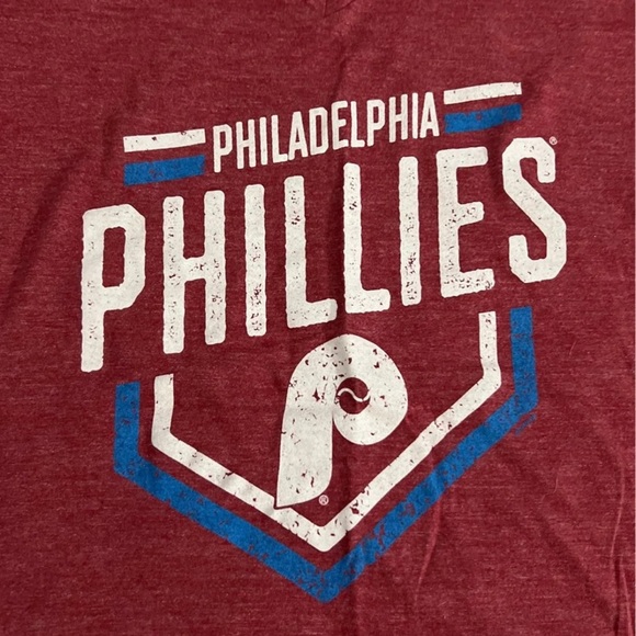 Women’s Philadelphia Phillies V-Neck T-Shirt - Picture 3 of 5
